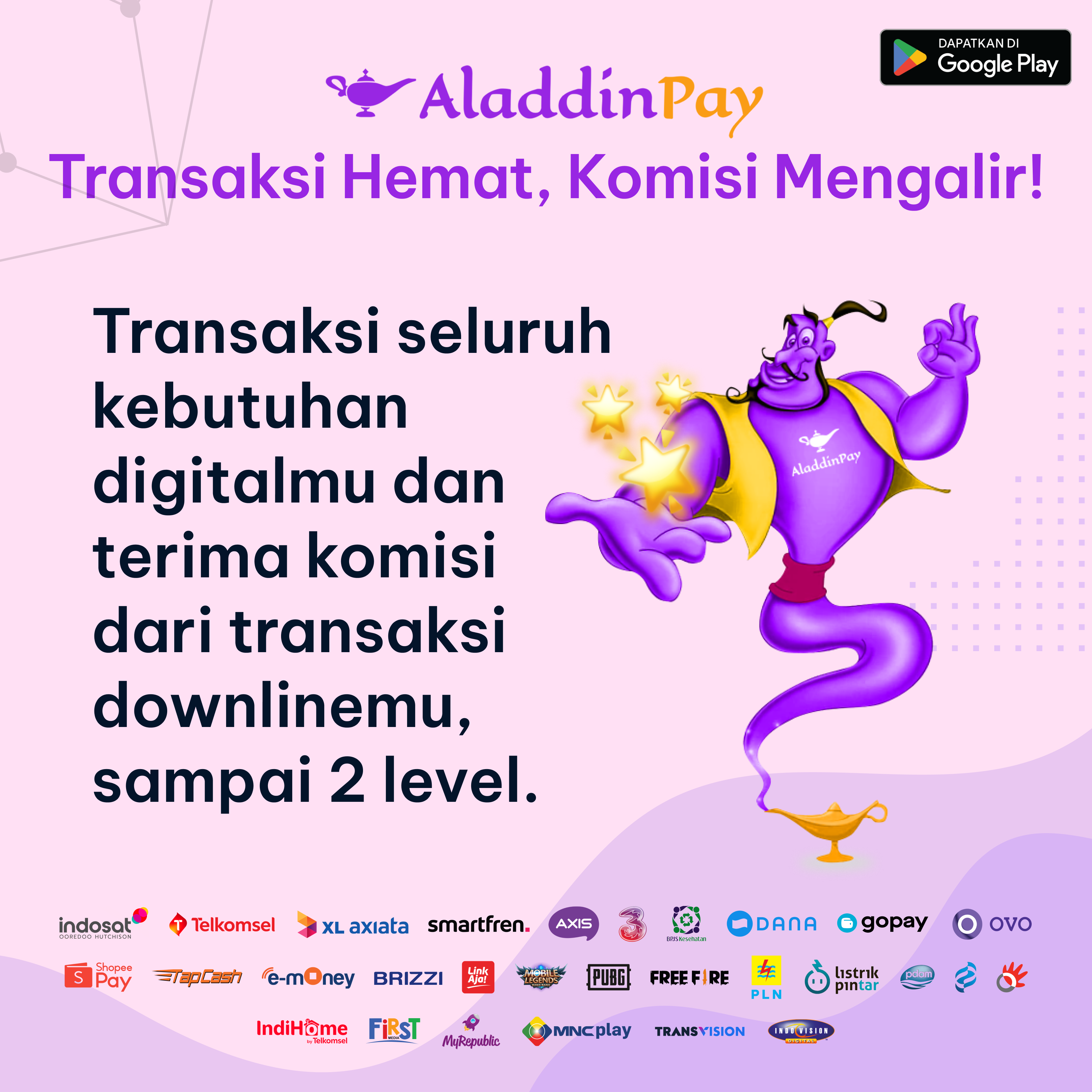 AladdinPay - Transaksi Hemat, Komisi Mengalir